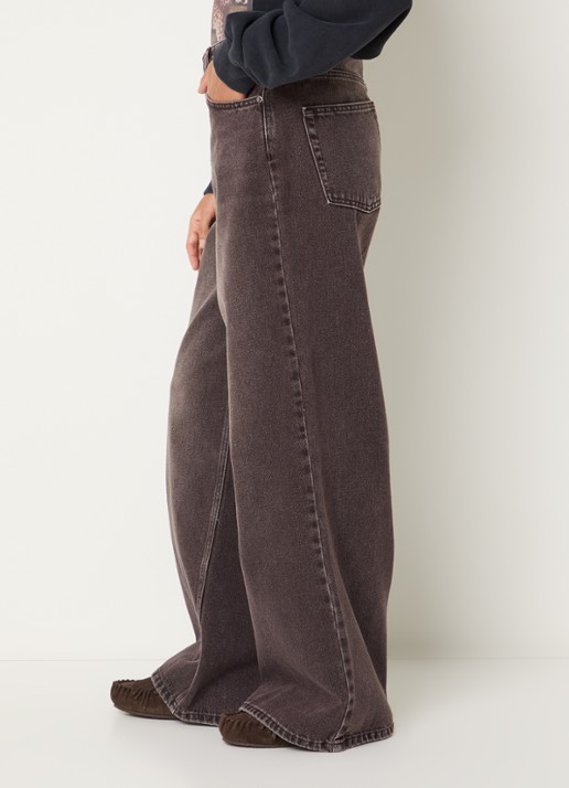 Sofie Schnoor Venicesw high waist wide leg jeans met gekleurde wassing - detail 2 bruin