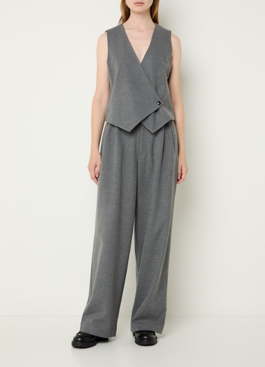 Sofie Schnoor Virginia gilet in wolblend - voorkant 2 grijs