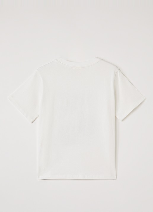 Sofie Schnoor Zena T-shirt met print - voorkant 2 gebroken wit