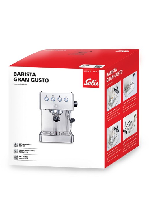 Solis Barista Gran Gusto espressomachine 1014 - detail 7 zilver
