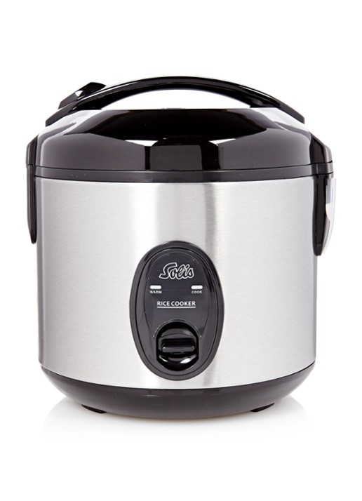 Solis Compact rijstkoker 0,8L - voorkant zilver