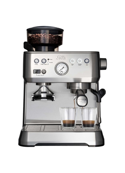 Solis Grind & Infuse Perfetta espressomachine 1019  - voorkant zilver