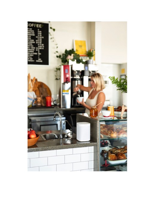 Sonos One (Gen 2) smart speaker met Google Assistant stembediening - detail 5 wit