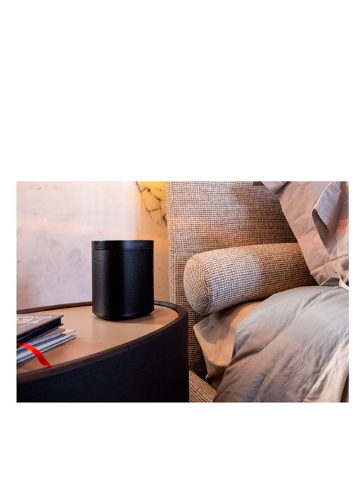 Sonos One (Gen 2) smart speaker met Google Assistant stembediening - detail 3 zwart