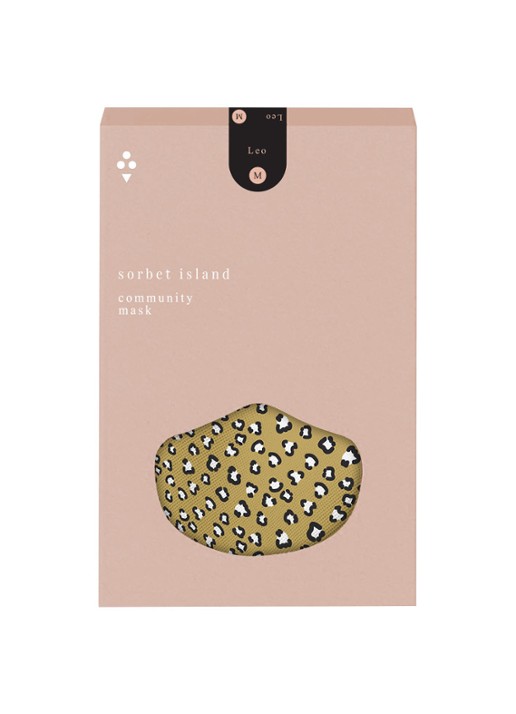 Sorbet Island Niet-medisch mondkapje met print - detail 3 camel