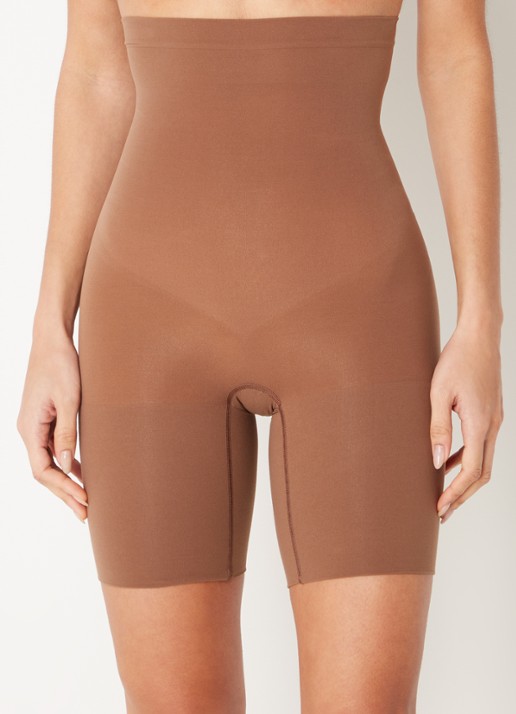 SPANX Everyday high waisted naadloze corrigerende short - detail 3 donkerbruin