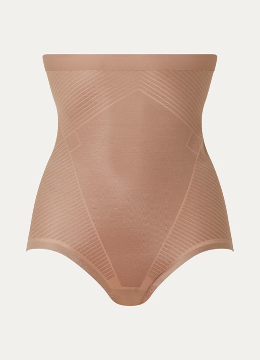 SPANX Invisible high waisted corrigerende slip - voorkant 2 lichtbruin
