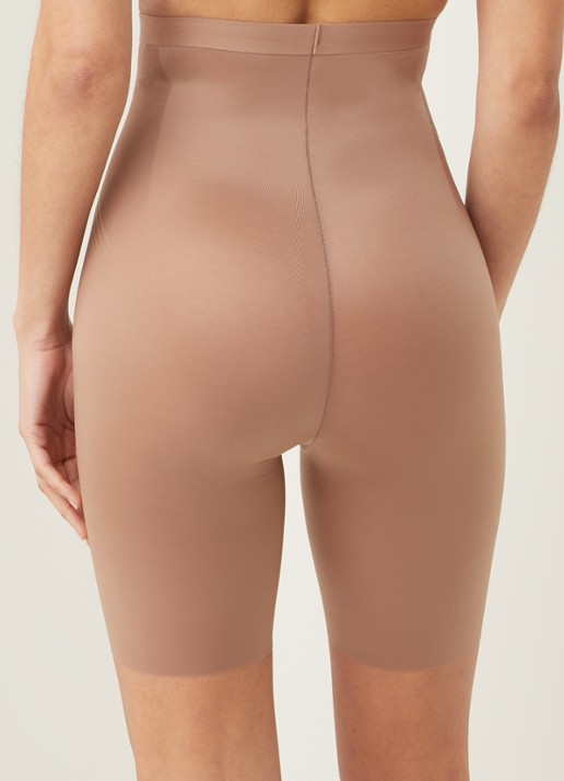 SPANX Invisible high waisted naadloze corrigerende short - achterkant lichtbruin