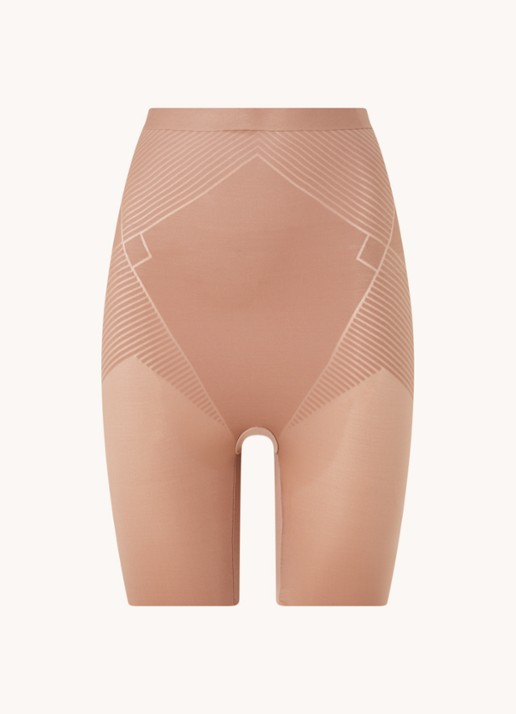 SPANX Invisible high waisted naadloze corrigerende short - voorkant 3 lichtbruin