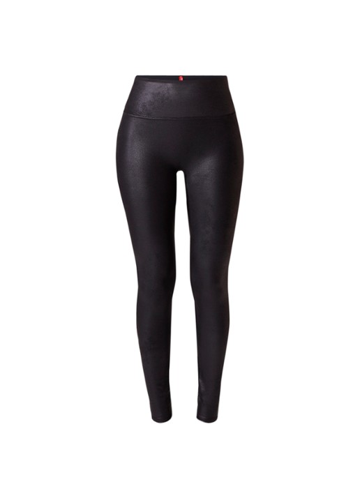 SPANX Legging medium van imitatieleer met coating - voorkant 2 zwart