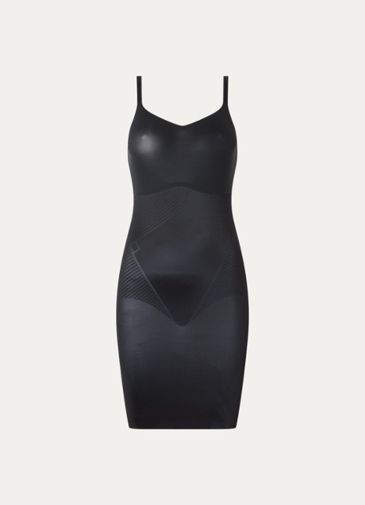 SPANX Naadloze corrigerende onderjurk - voorkant zwart