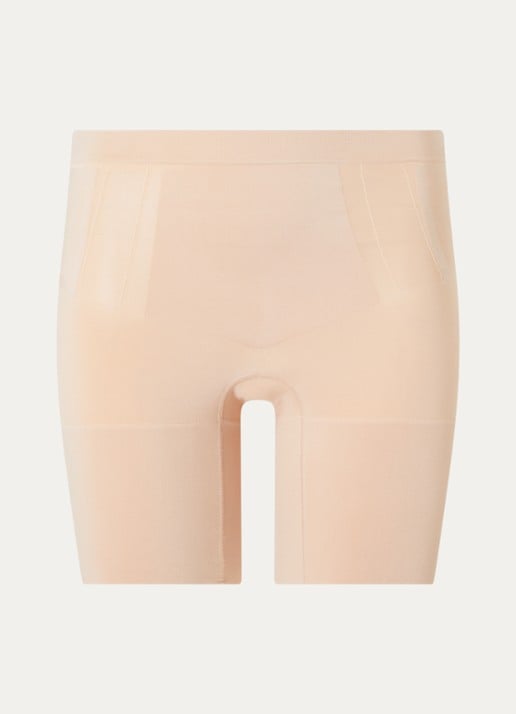 SPANX Oncore high waisted corrigerende short - voorkant 3 lichtbruin