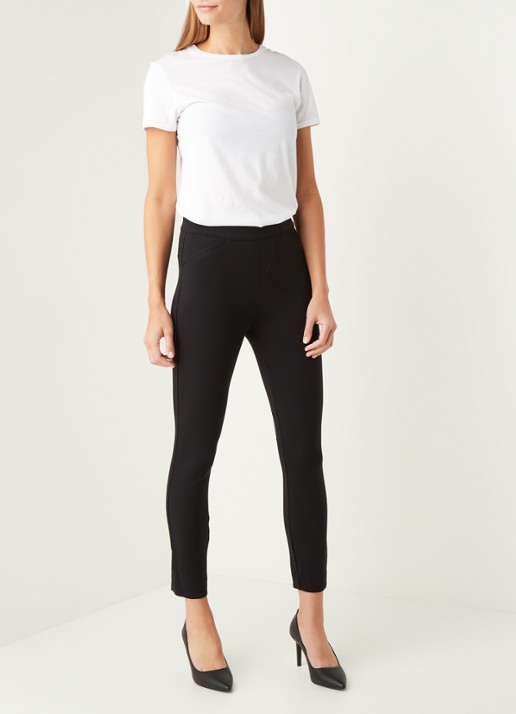 SPANX Pont high waist slim fit cropped pantalon - voorkant 2 zwart