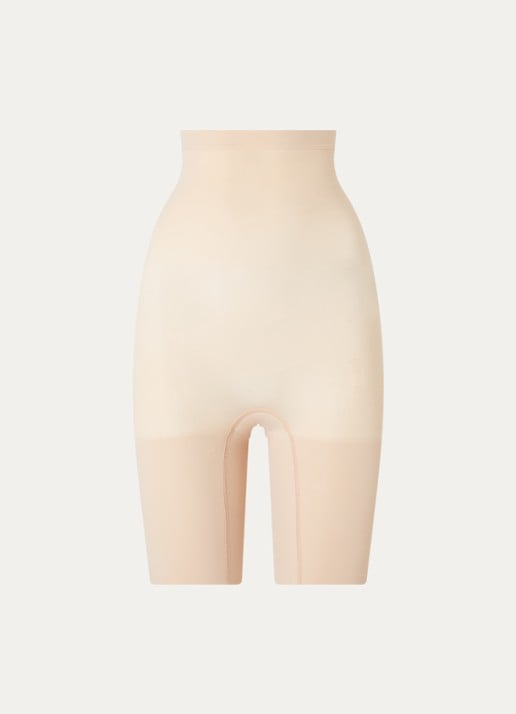 SPANX Seamless Power high waisted corrigerende short - voorkant creme