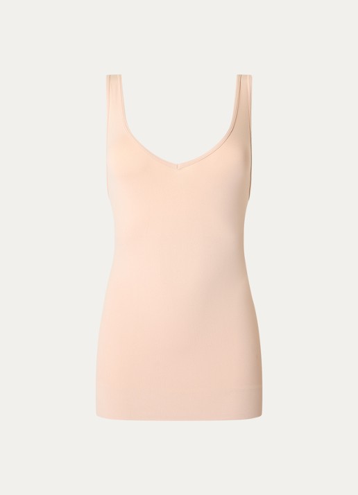 SPANX SPANXsculpt™ naadloze corrigerende top - voorkant khaki