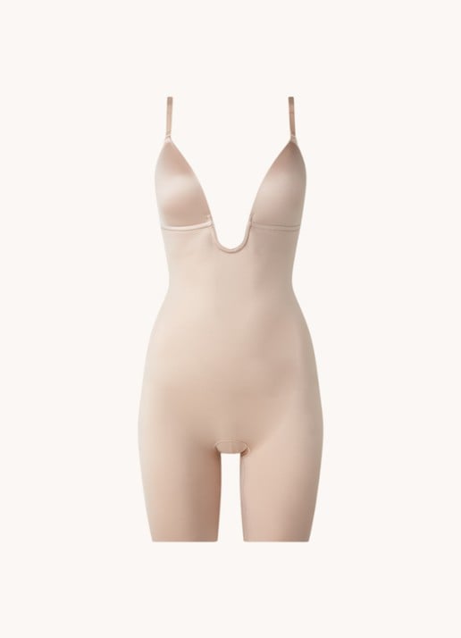 SPANX Suit Your Fancy corrigerende naadloze body zonder beugel - voorkant beige
