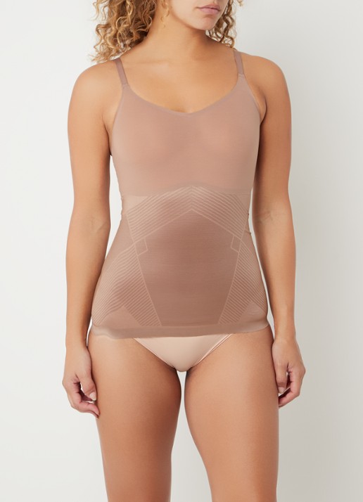 SPANX Thinstincts corrigerende naadloze tanktop - voorkant 4 lichtbruin