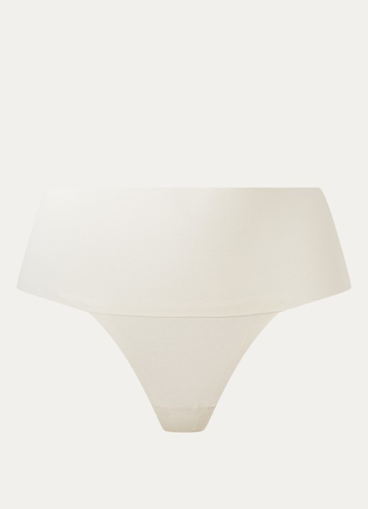 SPANX Undie-tectable high waisted corrigerende string    - voorkant gebroken wit