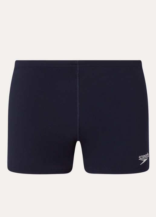 Speedo + Aqsh zwemboxer met logo - voorkant 3 donkerblauw