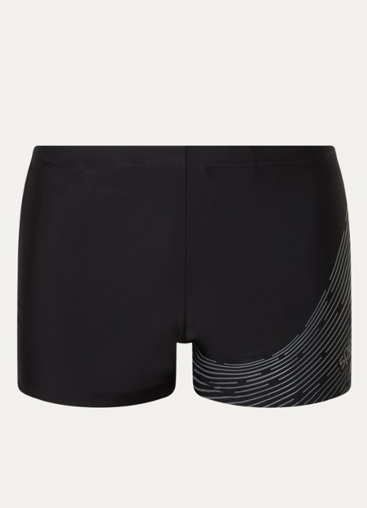 Speedo  Medley zwemboxer met logo - voorkant zwart