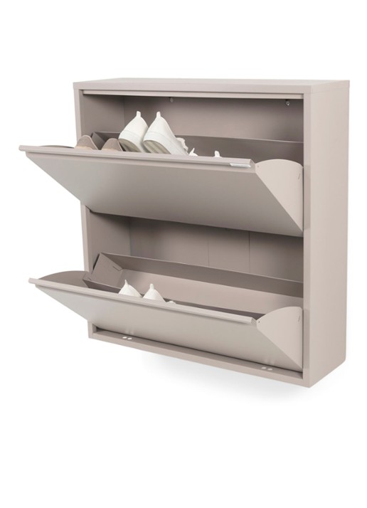Spinder Billy 2 schoenenkast 75 cm met 2 vakken - voorkant 5 taupe
