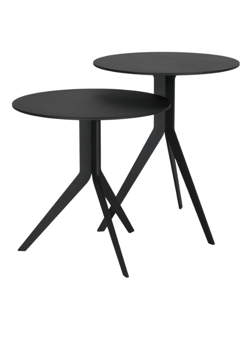 Spinder Daley Low bijzettafel 38 x 38 cm - voorkant 4 zwart