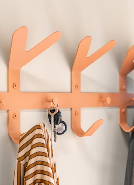 Spinder Frondo wandkapstok - detail 5 oranje