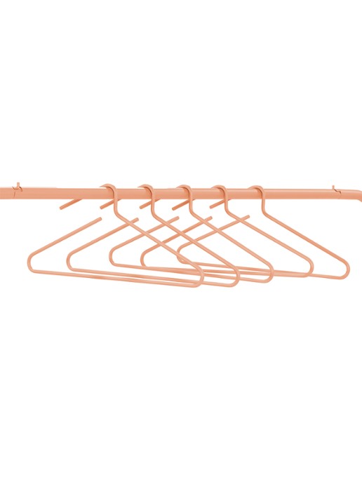 Spinder Hang-On kledinghanger set van 5 - voorkant 2 oranje