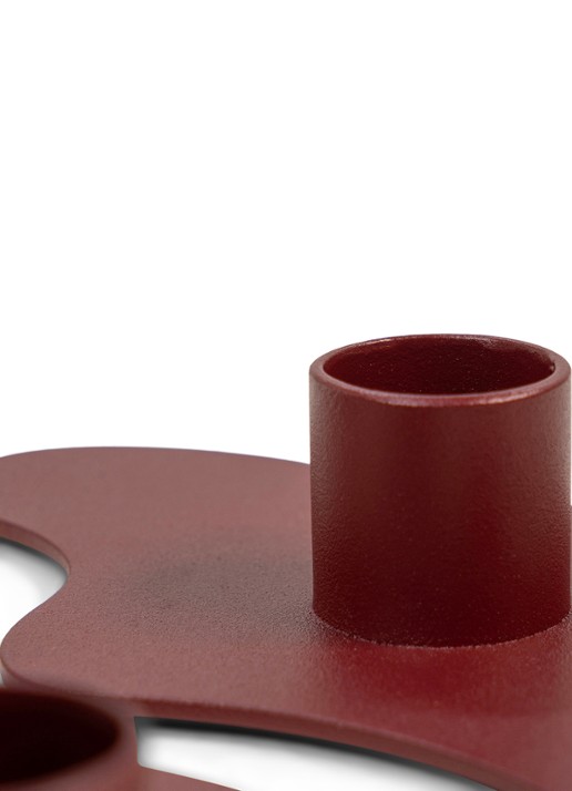 Spinder Melt kandelaar 2,8 cm set van 3 - achterkant bordeauxrood