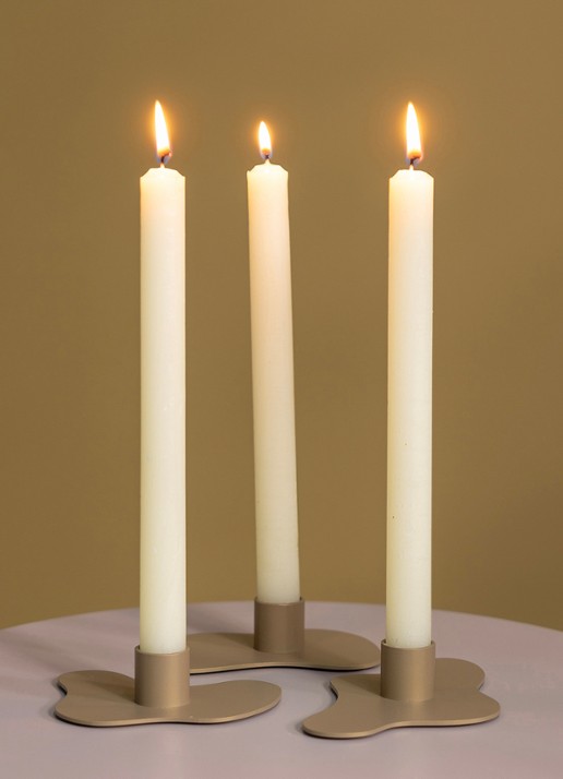 Spinder Melt kandelaar 2,8 cm set van 3 - detail 5 goud