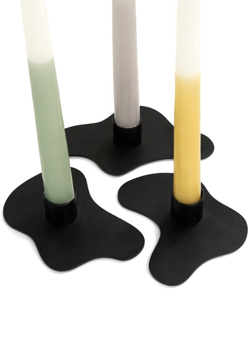 Spinder Melt kandelaar 2,8 cm set van 3 - detail zwart