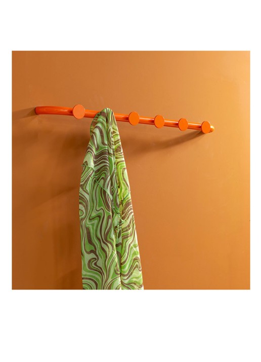 Spinder Retro 6 Wandkapstok - detail 4 oranje