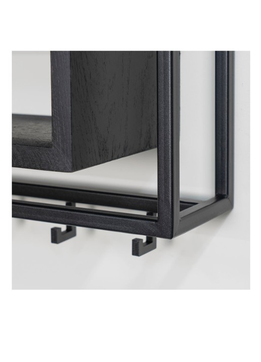 Spinder School 120 Black Edition kapstok 118 cm - detail 3 zwart