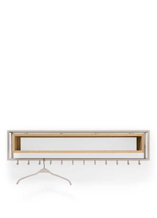 Spinder School 120 wandkapstok - voorkant 2 taupe