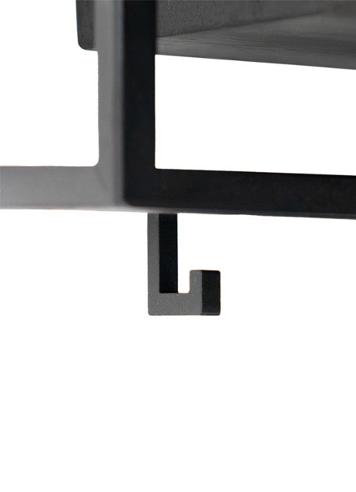 Spinder School 80 wandkapstok - detail 4 zwart