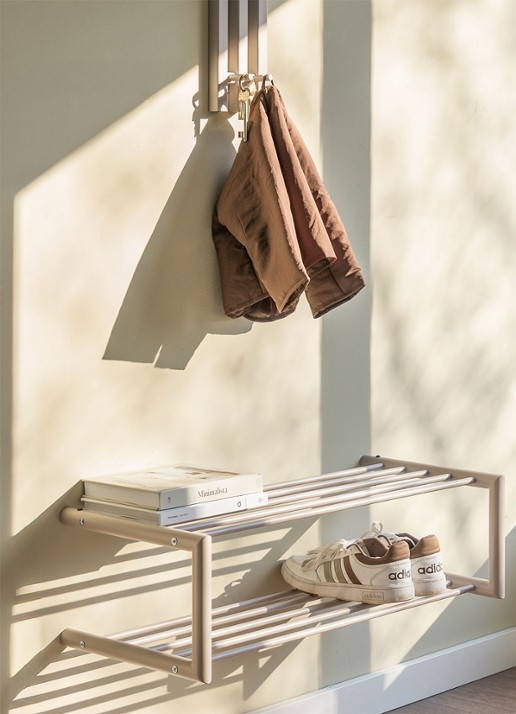Spinder Soenz schoenenrek 80 cm - detail 4 taupe
