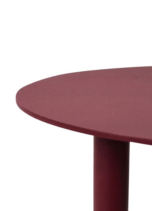 Spinder Sunny High bijzettafel 80 x 40 cm - voorkant 2 bordeauxrood