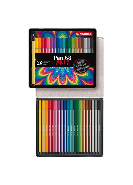 Stabilo Pen 68 Arty viltstiften set van 20 - voorkant 2 multicolor