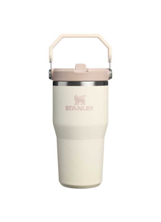 Stanley De IceFlow™ Flip Straw 2.0 waterfles 0,6 liter - voorkant beige