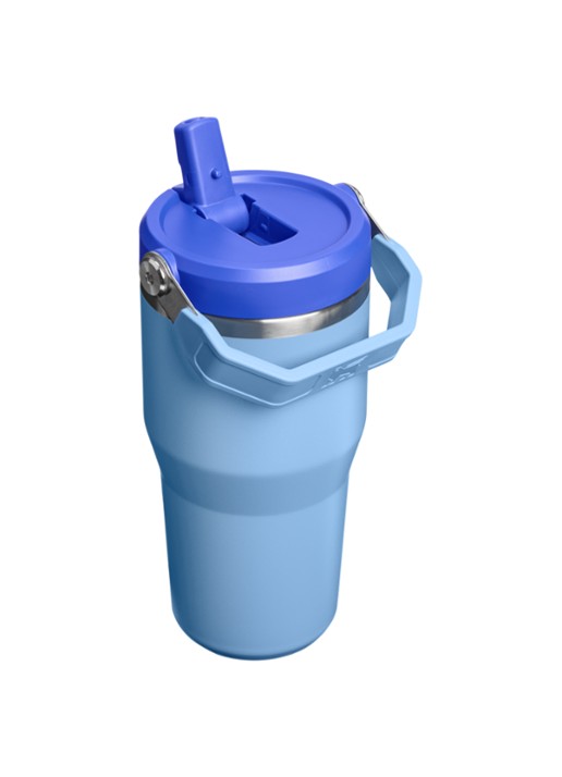 Stanley De IceFlow™ Flip Straw 2.0 waterfles 0,6 liter - achterkant 2 donkerblauw