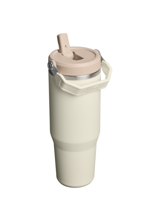 Stanley De IceFlow™ Flip Straw 2.0 waterfles 0,89 liter - achterkant 2 beige