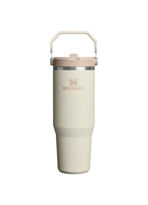 Stanley De IceFlow™ Flip Straw 2.0 waterfles 0,89 liter - voorkant 3 beige