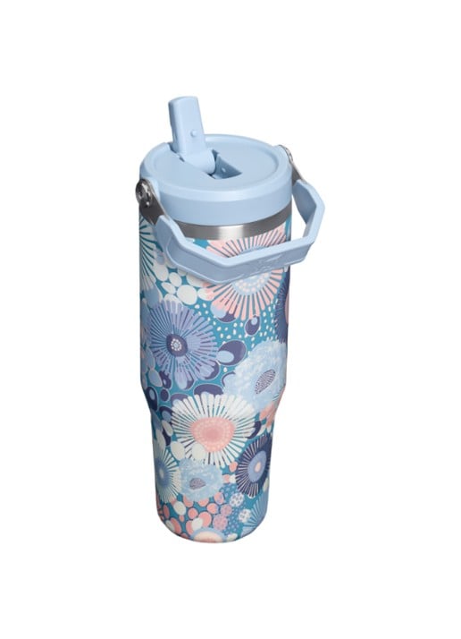 Stanley De IceFlow™ Flip Straw 2.0 waterfles 0,89 liter - achterkant 3 lichtblauw