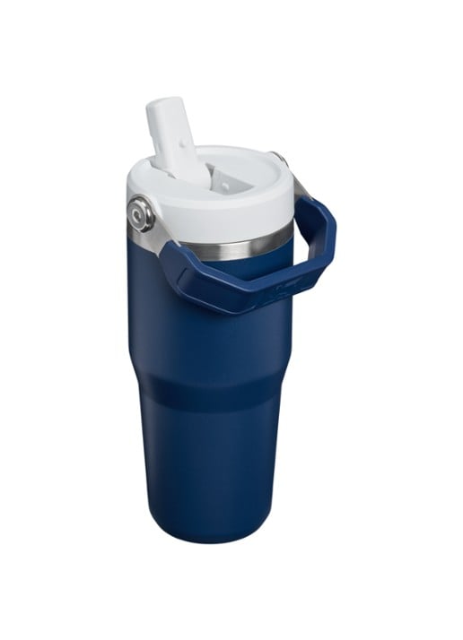 Stanley De IceFlow™ Flip Straw 2.0 waterfles 0,41 liter - achterkant 2 donkerblauw