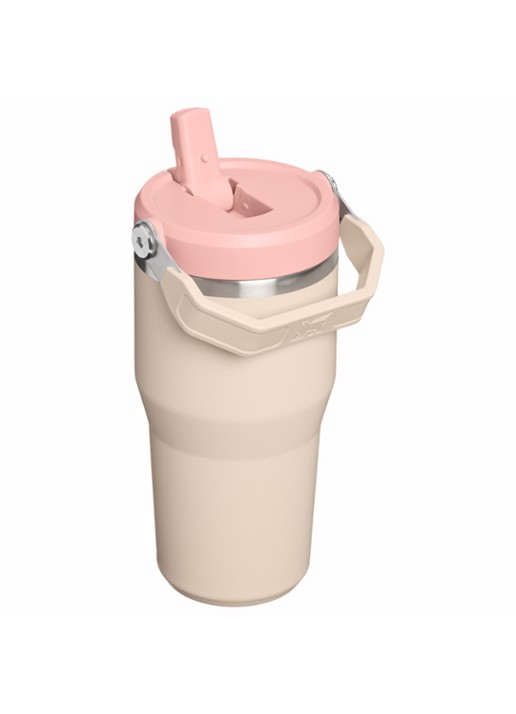 Stanley De IceFlow™ Flip Straw 2.0 waterfles 0,59 liter - achterkant 2 beige