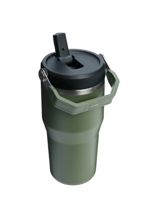 Stanley De IceFlow™ Flip Straw 2.0 waterfles 0,59 liter - achterkant 2 donkergroen