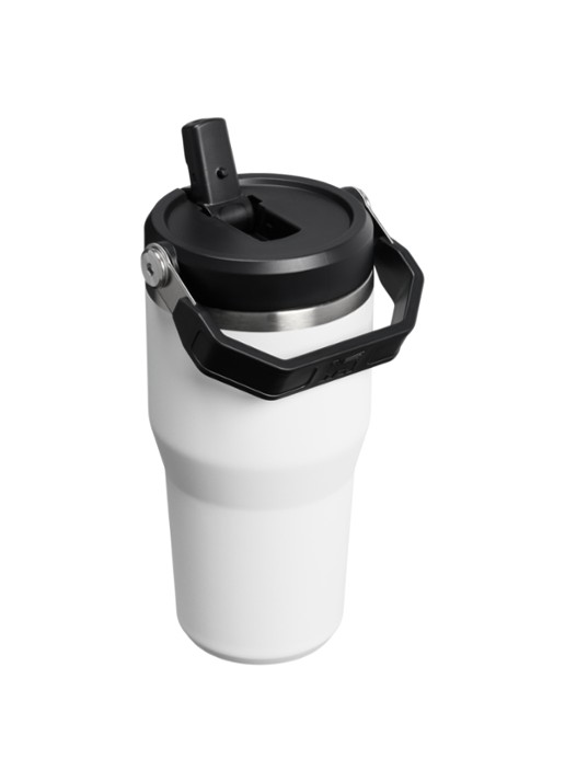 Stanley De IceFlow™ Flip Straw 2.0 waterfles 0,6 liter - achterkant wit