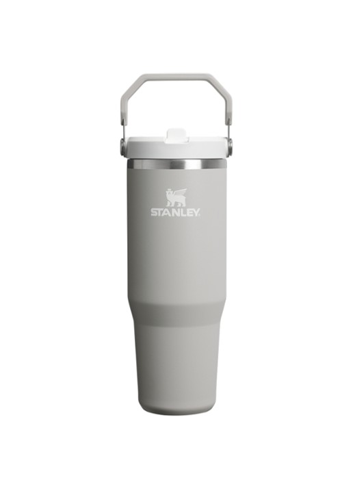 Stanley De IceFlow™ Flip Straw 2.0 waterfles 0,6 liter - voorkant grijs
