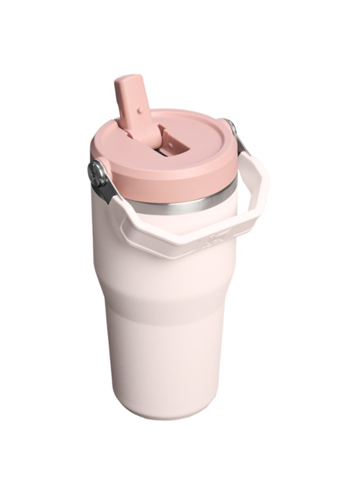 Stanley De IceFlow™ Flip Straw 2.0 waterfles 0,6 liter - achterkant 2 lichtroze