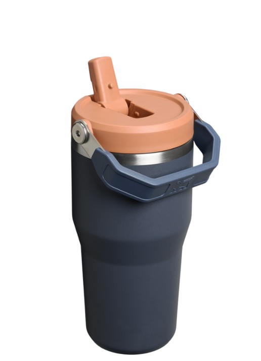 Stanley De IceFlow™ Flip Straw 2.0 waterfles 0,6 liter - achterkant blauw